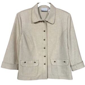‼️3/$30‼️Alfred Dunner Beige Blazer with Button Accents